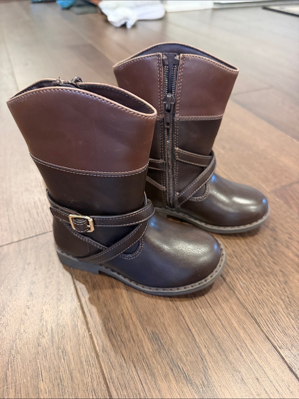 Gymboree Girls Buckle Tall Boots - Little Essentials - Brown Size 7 New C39-237